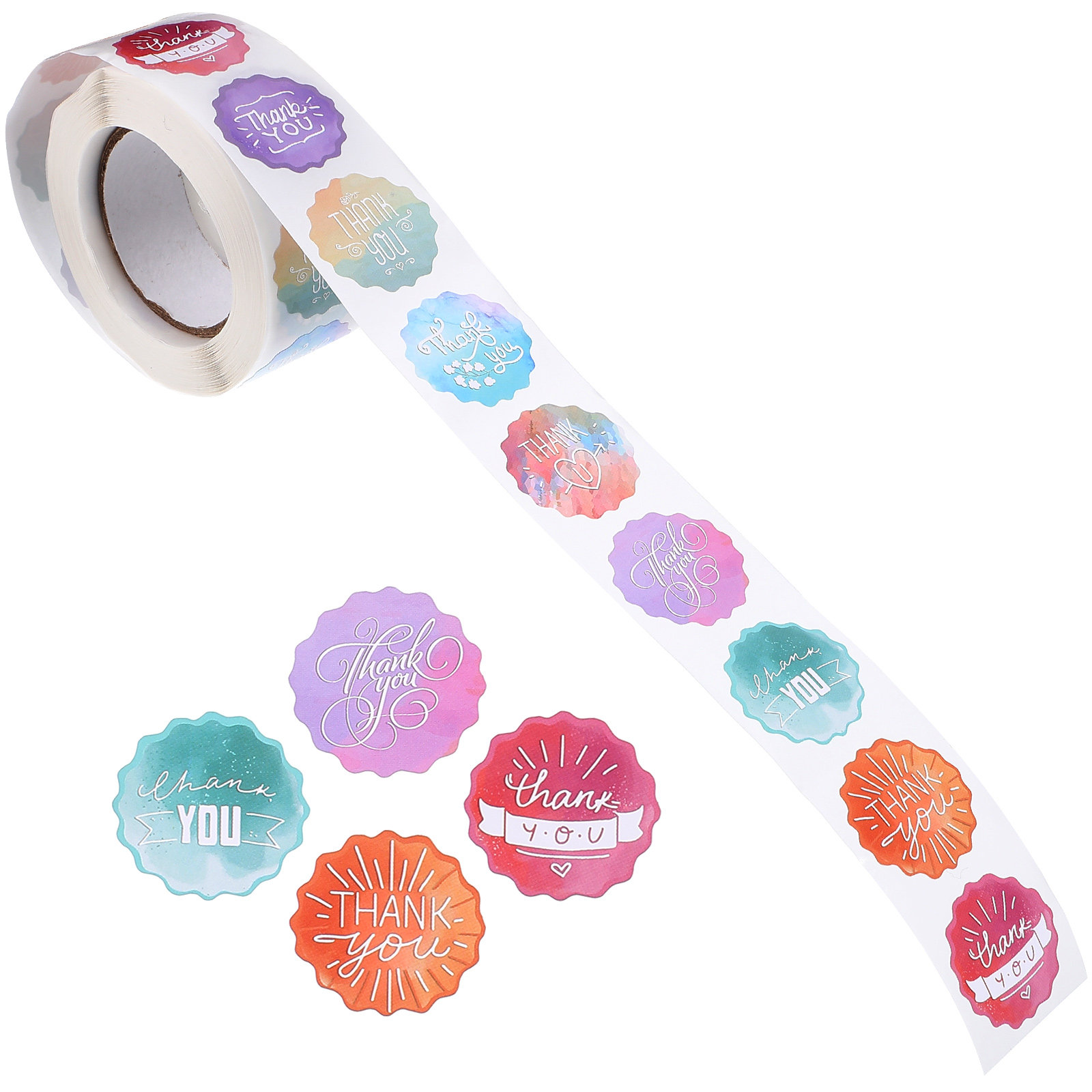 1 Roll Self-Adhesive Thank You - Snacks Food Labels recension och pris