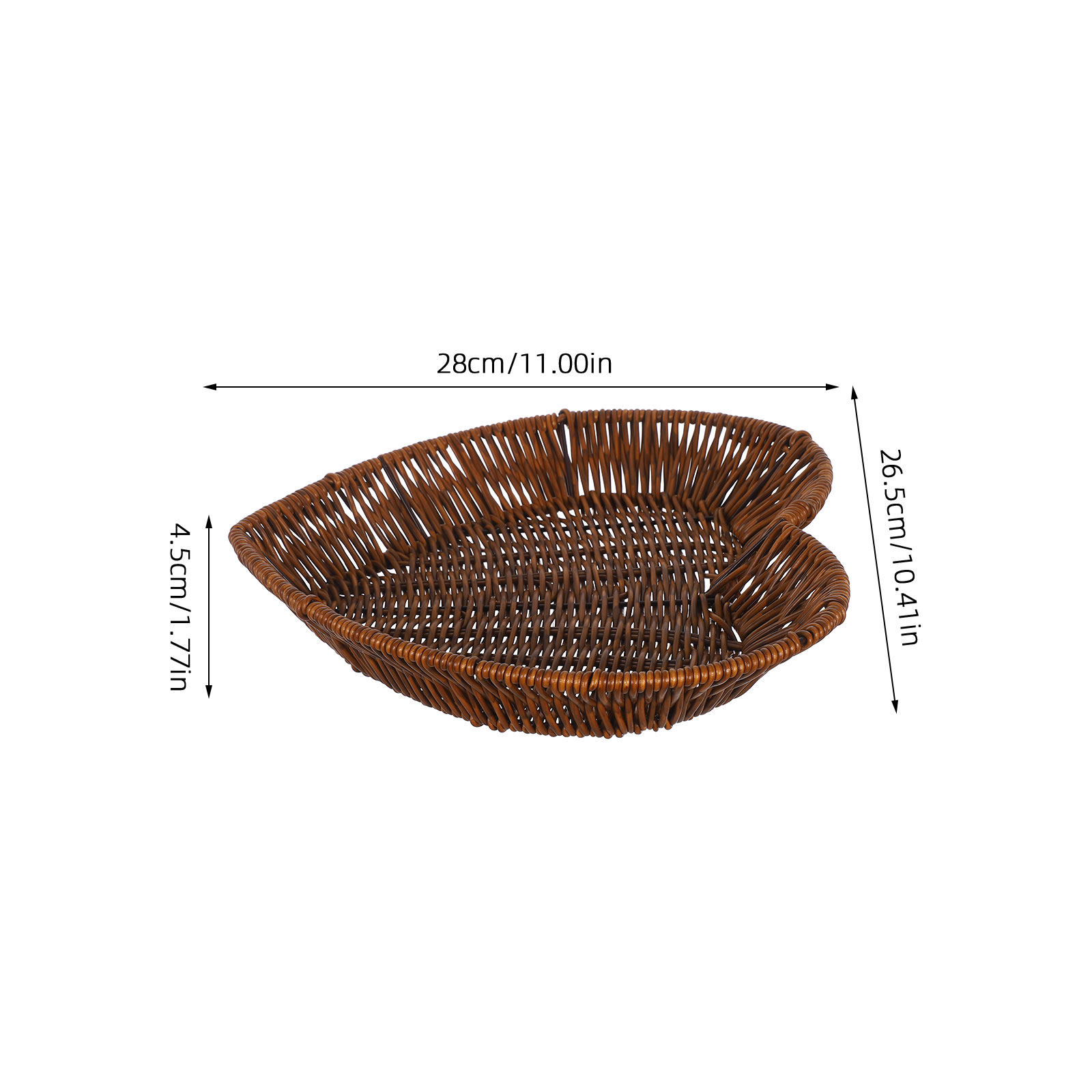 2pcs Heart Rattan Basket Woven - Food Snacks For Picnic recension och pris