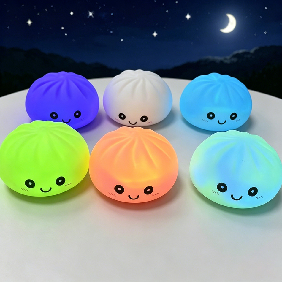 Aesthetic LED Bun Night Light, - Food Grocery Snacks recension och pris