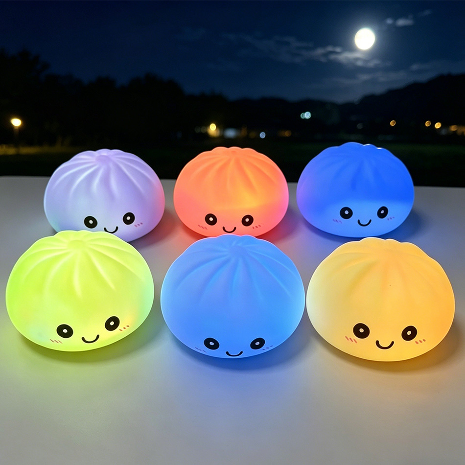 Aesthetic LED Bun Night Light, - Food Grocery Snacks recension och pris