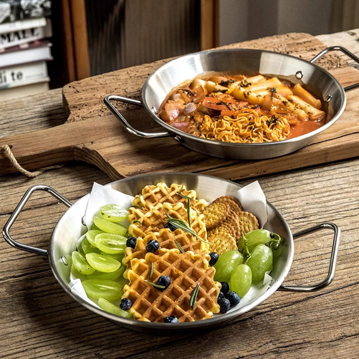 ins stainless steel double-han - Food Snacks For Picnic recension och pris