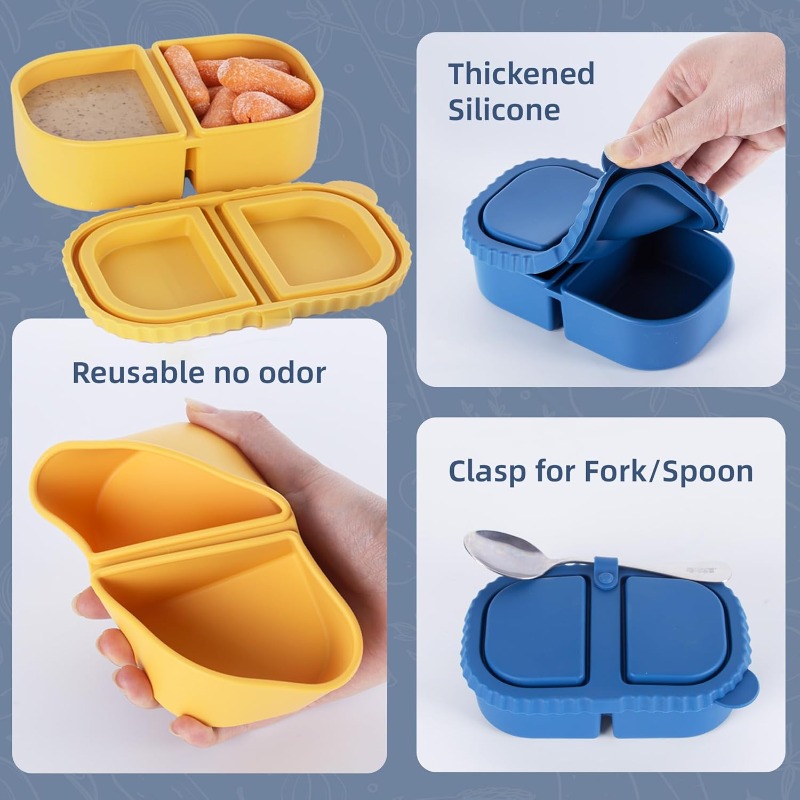 Reusable Silicone Snack Contai - Food Snacks For Picnic recension och pris