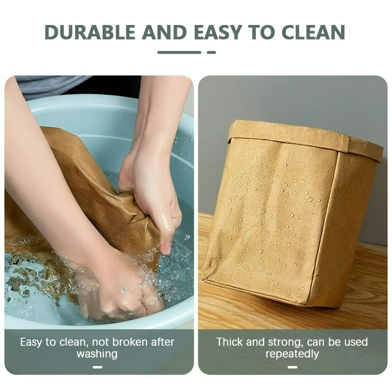Washed Kraft Paper Bags 3 Pcs  - Food Grocery Snacks recension och pris