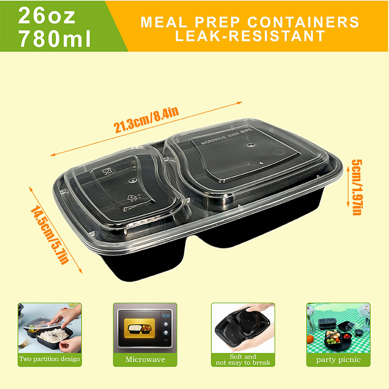 10/40 Pack 26 oz Two-Compartme - Food Snacks For Picnic recension och pris