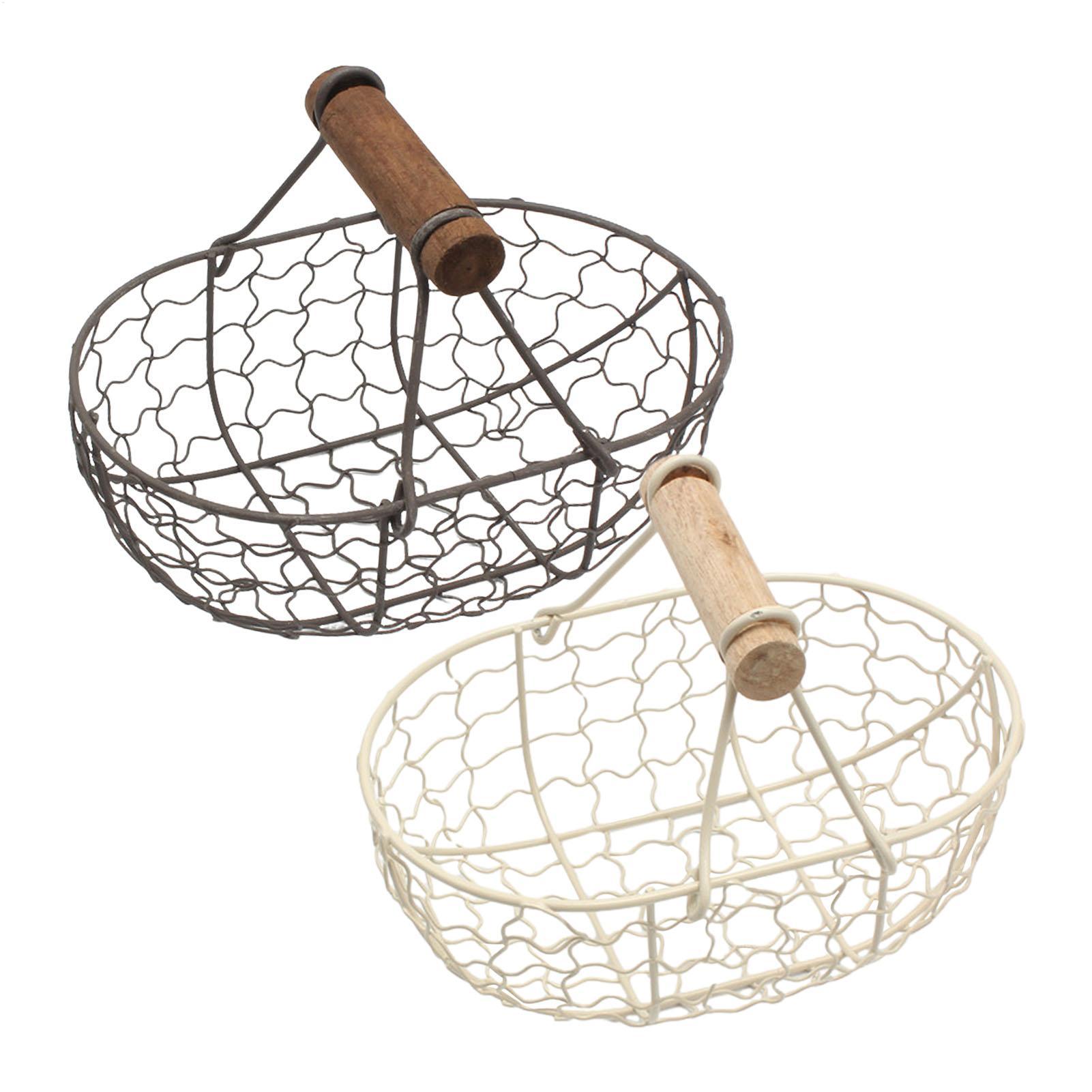 Iron Storage Basket with Woode - Food Snacks With Iron recension och pris