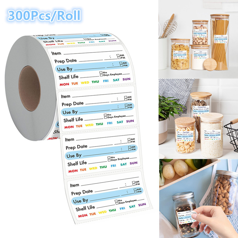 300Pcs/Roll Kitchen Date Food  - Snacks Food Labels recension och pris