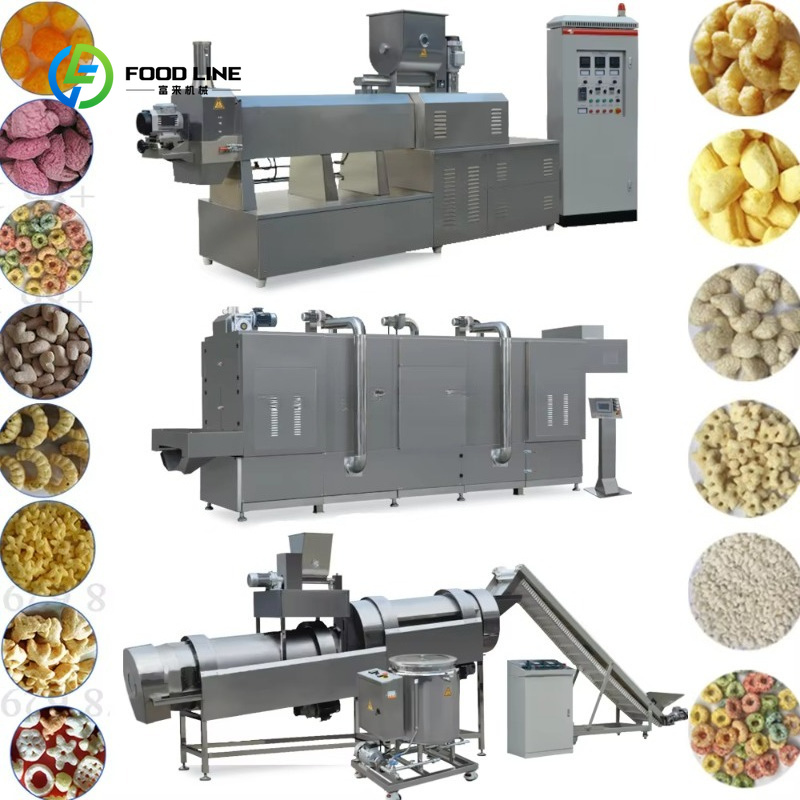 Customized Double Screw Extrud - Food Snacks Making Machine recension och pris