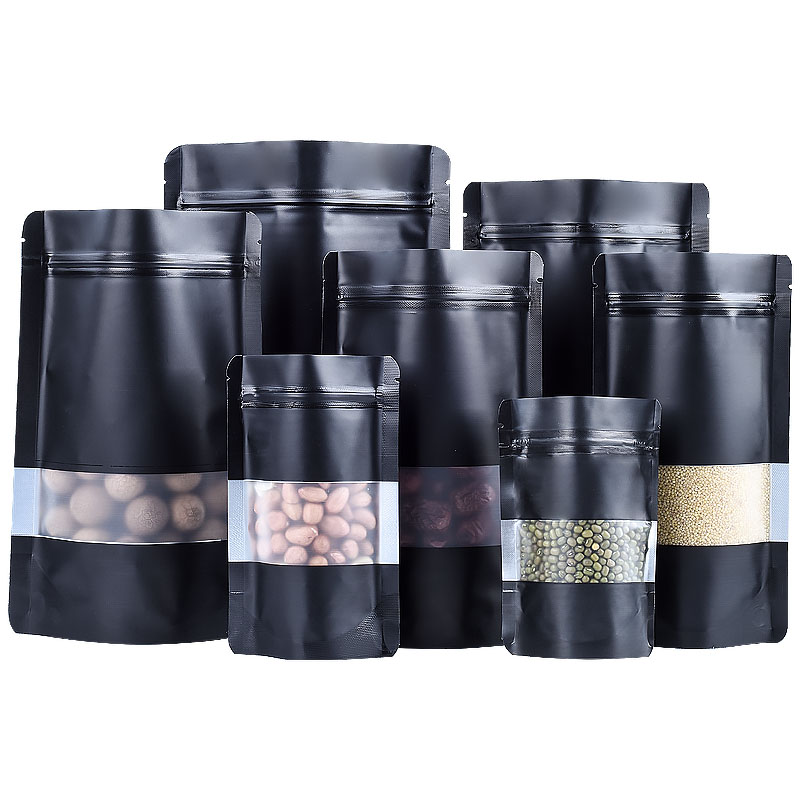 100PCS Stand-up Matte Black Al - Food Or Snacks recension och pris