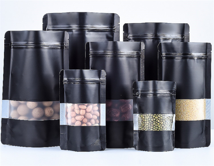 100PCS Stand-up Matte Black Al - Food Or Snacks recension och pris