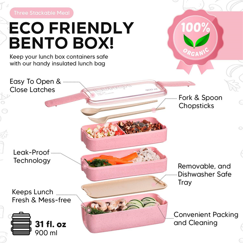 3-In-1 Compartment Wheat Straw - Food Or Snacks recension och pris