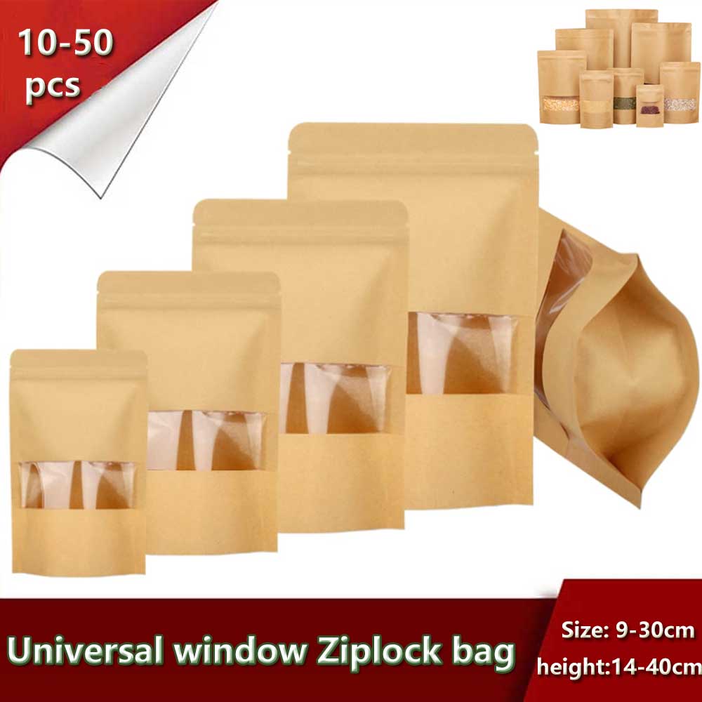 10-50pcs Upright Seal Bone Zip - Food Or Snacks recension och pris