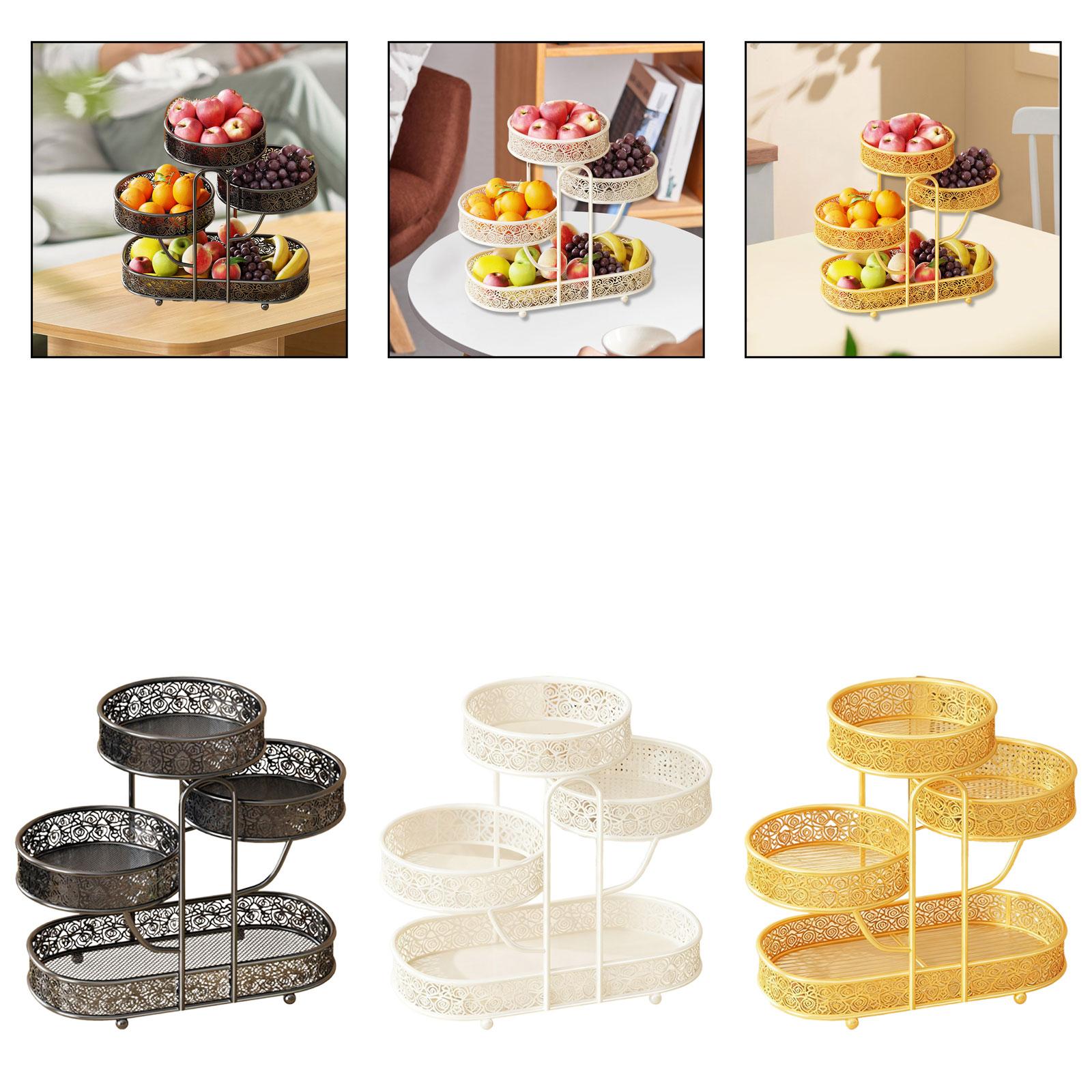 Countertop Fruit Basket 4 Tier - Food Snacks With Iron recension och pris