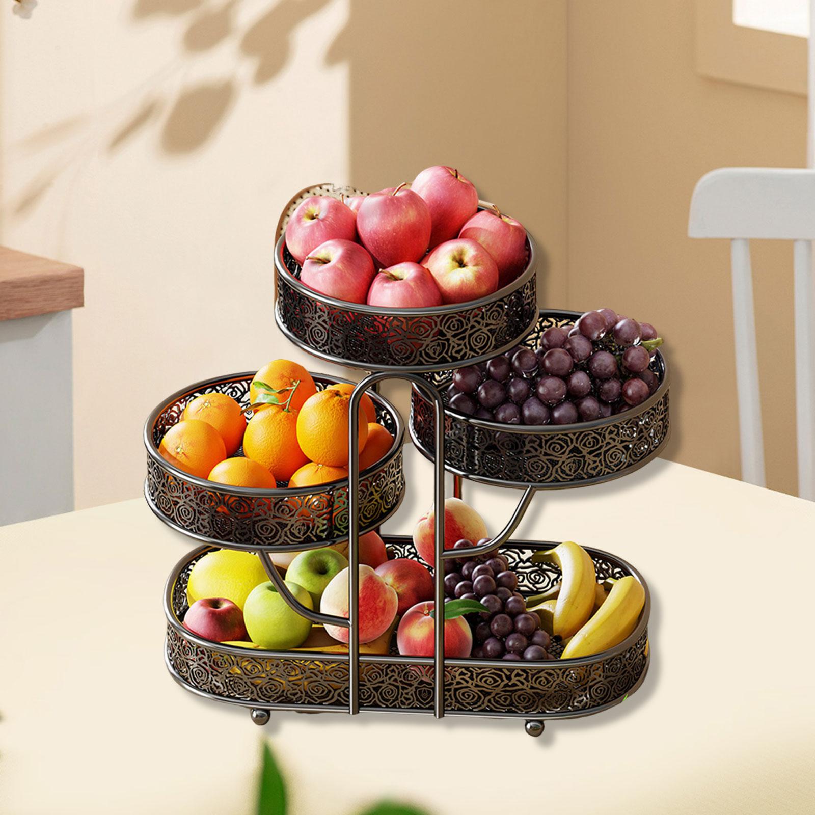 Countertop Fruit Basket 4 Tier - Food Snacks With Iron recension och pris