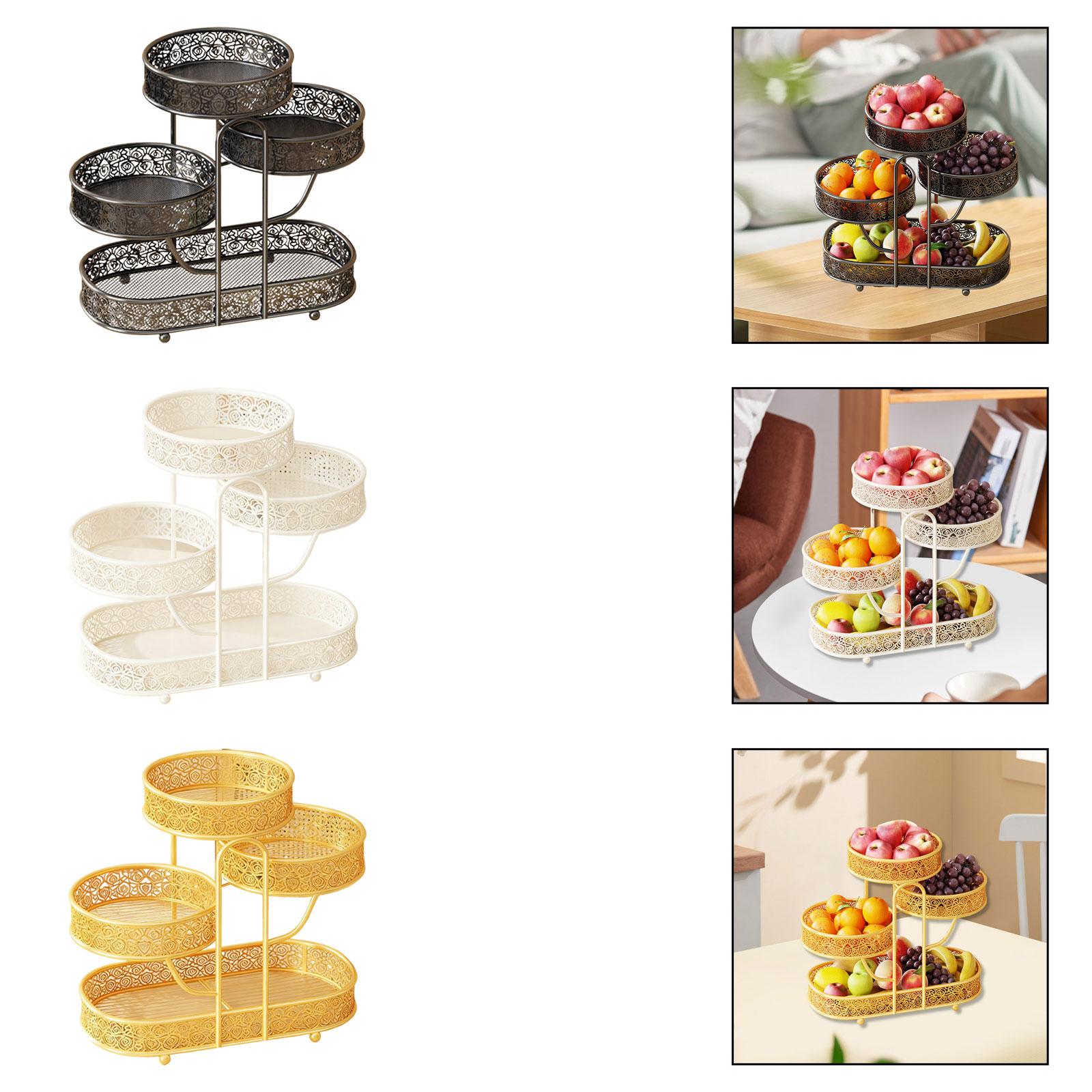 Countertop Fruit Basket 4 Tier - Food Snacks With Iron recension och pris