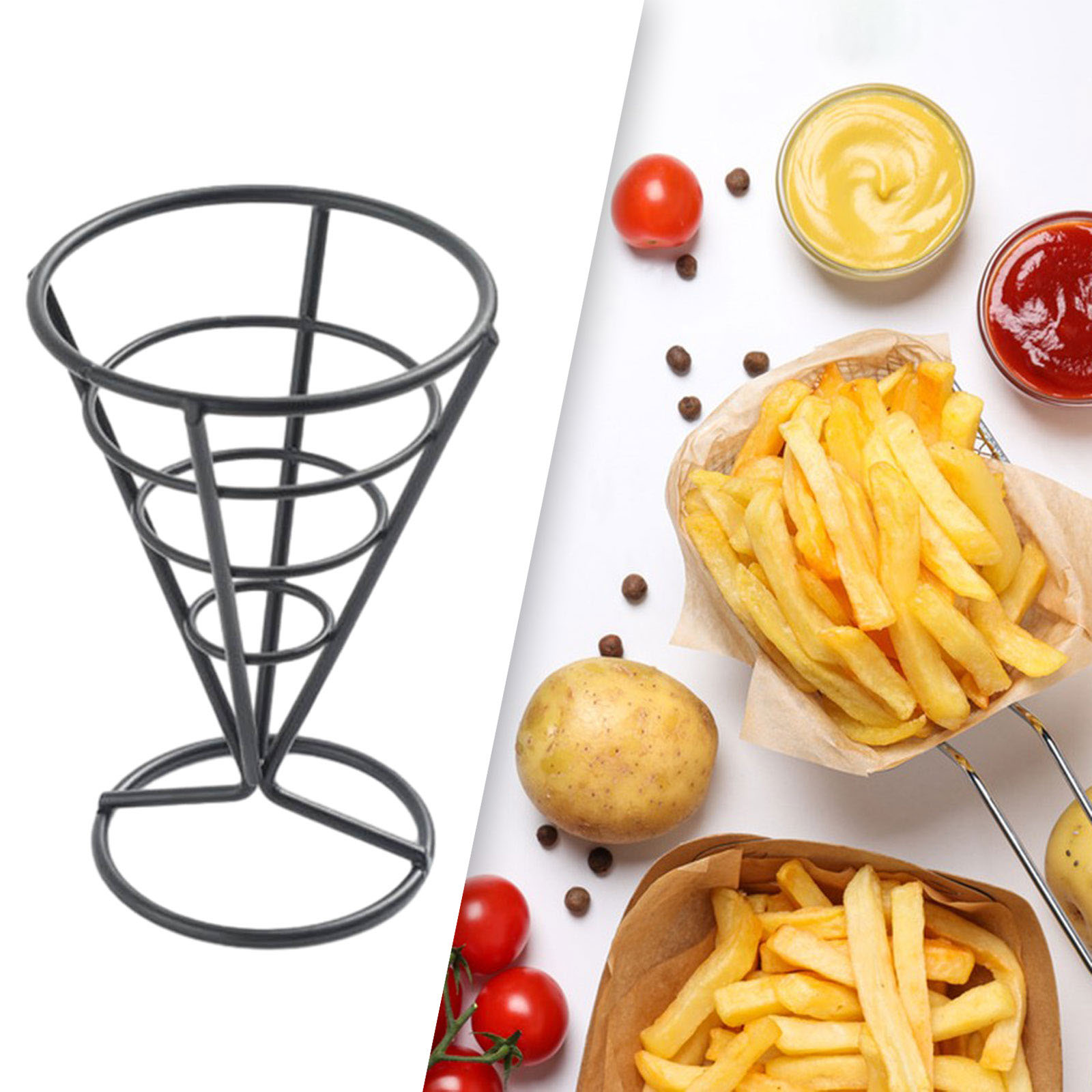 Cone Holder Stand French Fried - Food Snacks For Picnic recension och pris