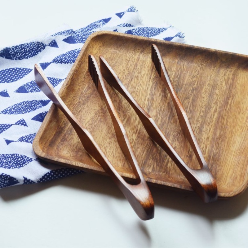 Natural Wood Food Serving Tong - Food In Japanese Snacks recension och pris