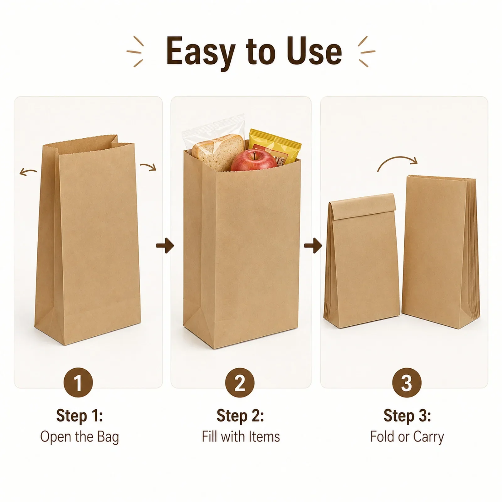 10-30Pcs Small Brown Kraft Pap - Food Or Snacks recension och pris