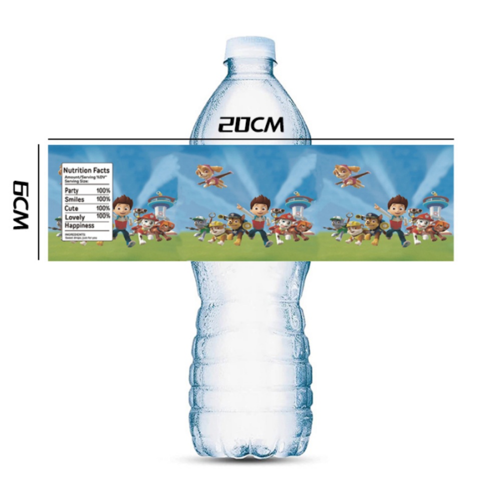 Paw Patrol Water Bottle Labels - Candy Sour Strip recension och pris